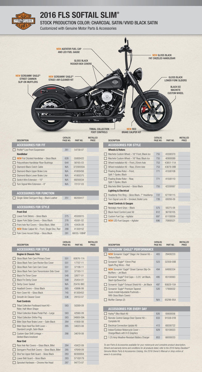 2017 softail slim accessories